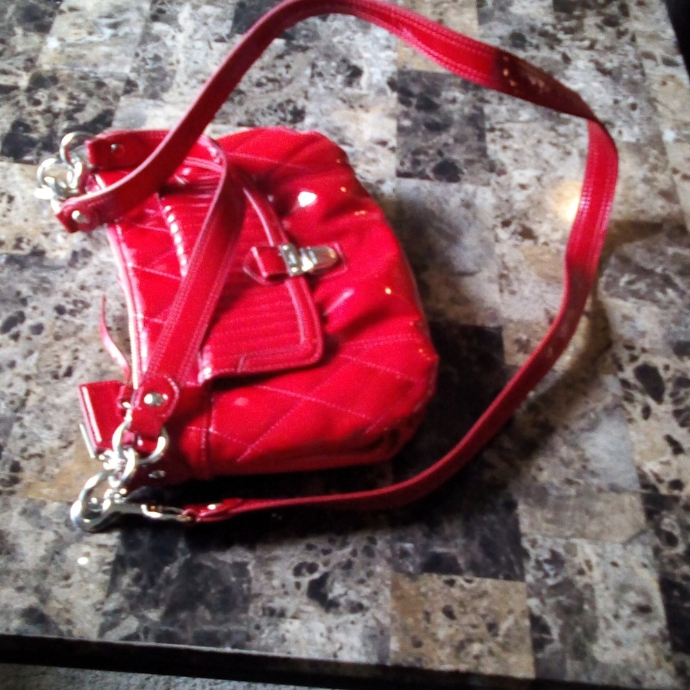 Beautiful Red Small Authentic Coach Crossbody